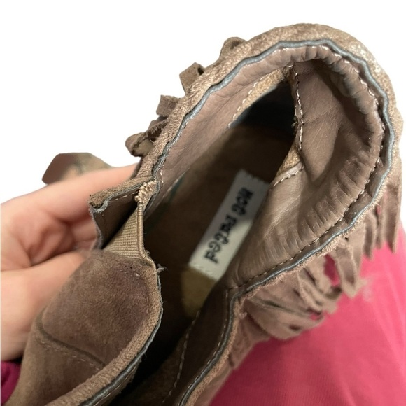 Not Rated Brown Faux Suede Fringe Booties - Picture 6 of 6